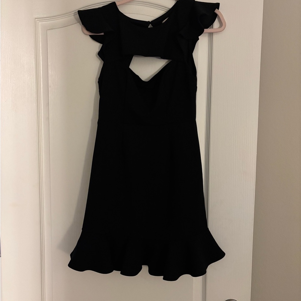 Chic Black Ruffle Dress